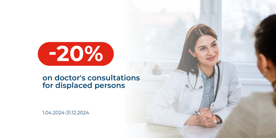 20% discount on doctor's consultations for displaced persons